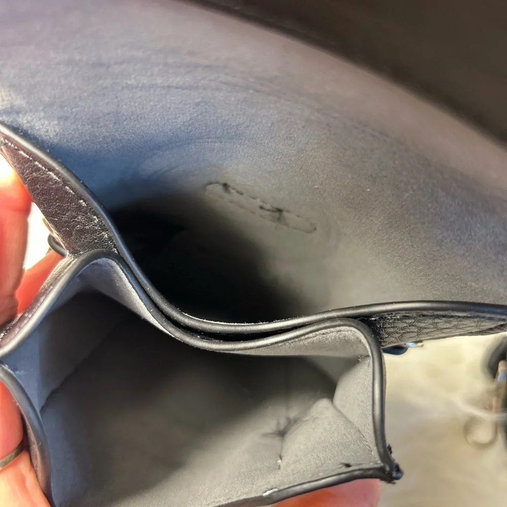 K.Carroll Black Leather Crossbody Bag with Tassel belt loop & adj strap. NWT.  T - Picture 9 of 13